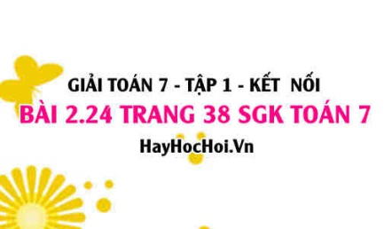 Giải bài 2.24 trang 38 Toán 7 Tập 1 SGK Kết nối tri thức